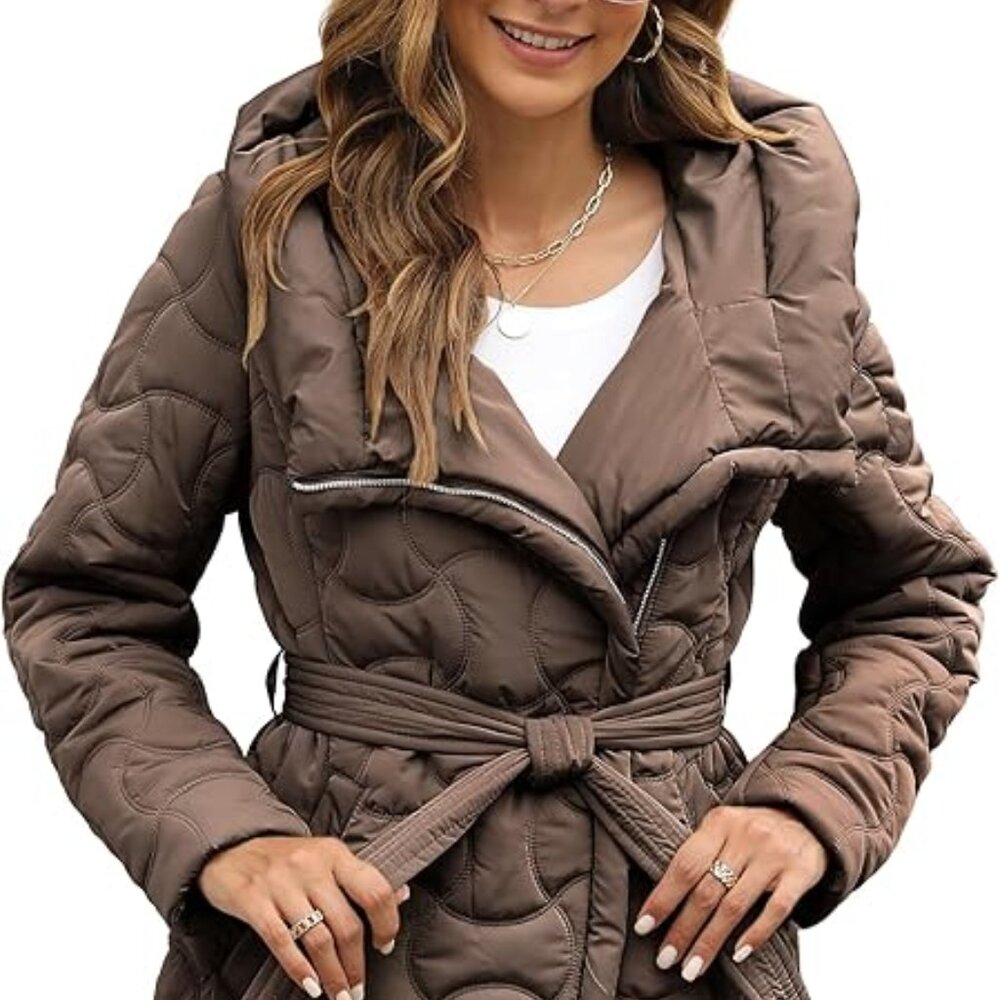 Bellivera Womens Diamond Quilted Lightweight Puffer Jacket Spring and Winter Pad